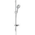 Brausegarnitur HANSGROHE "Raindance Select S" Brausegarnituren silberfarben (chrom) 12cm, wassersparend, Duschstange 90cm und Seifenschale