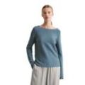 Strickpullover MARC O'POLO Gr. S, blau (hazy blau), Damen, Strick, Obermaterial: 100% Baumwolle, unifarben, Pullover