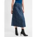 Marie Lund Collection Rock Damen Satin gemustert, indigo