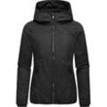 Winterjacke RAGWEAR "Dizzie Warm", Damen, Gr. S (36), schwarz, Obermaterial: 100% Polyester, Innenfutter: 100% Polyester, Wattierung: 100% Polyester, Basic, figurumspielend hüftbedeckend, Langarm Ärmel ohne Ärmelschlitz Rippbündchen mit Gummizug, Jacken, Wasserdichte Damen Jacke mit Kapuze