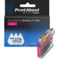 PrintAbout Druckerpatrone kompatibel mit Brother LC-123M - Magenta