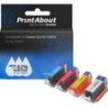 PrintAbout Druckerpatrone kompatibel mit Canon CLI-521 CMYK - 4-farbig - Multipack