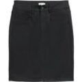 TOM TAILOR Damen Rock mit Coating, schwarz, Uni, Gr. 36