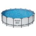 Bestway Steel Pro MAX™ Frame Pool Komplett-Set mit Filterpumpe, ca. Ø 488 x 122 cm