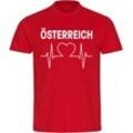 multifanshop Kinder T-Shirt - Österreich - Herzschlag - Druck weiß - Kind