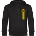 multifanshop Kapuzen Sweatshirt Jacke - Dortmund - Streifen - Druck gelb - Sweat