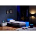 HOME DELUXE LED Bett Astro 90x200, versch. Farben - Dunkelgrau