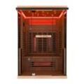 Dewello® Infrarotkabine Infrarotsauna KENORA 130x105 für 1-2 Personen aus Hemlockholz, Dual Therm