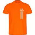 multifanshop Herren T-Shirt - Niederlande - Streifen - Druck weiß - Männer