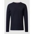 Slim Fit Longsleeve mit Label-Stitching