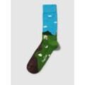 Socken mit Allover-Print Modell 'Little House'