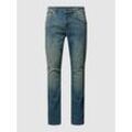 Slim Fit Jeans im Used-Look Modell 'BATES'