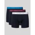 Boxershorts mit elastischem Label-Bund im 3er-Pack