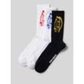 Socken mit Label-Print im 3er-Pack