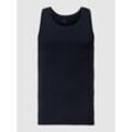 Tanktop mit geripptem Rundhalsausschnitt Modell '1 BLACK'