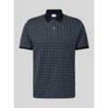 Slim Fit Poloshirt mit Allover-Muster Modell 'JAY'