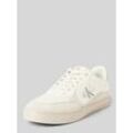 Ledersneaker mit Label-Details Modell 'CLASSIC CUPSOLE LOW MIX'