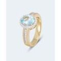 Ring mit Aquamarin in Santa Maria Farbe & Brillanten