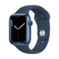 Apple Watch Series 7 (2021) GPS 45 mm - Aluminium Blau - Sportarmband Blau