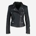 Schwarze Lederjacke