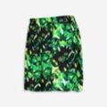 Schwarz-grüne Shorts mit Blättermuster