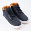 Dunkelblaue King Sneaker in Lederoptik