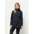 Softshellmantel JACK WOLFSKIN "WINDHAIN COAT W", Damen, Gr. L (42/44), blau (night, blau), Hauptmaterial: 100% Polyester, Mäntel