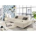 Ecksofa SET ONE BY MUSTERRING "SO4100 V", beige (creme), B:284cm H:80cm T:190cm, Sofas, mit verstellbaren Kopfteilen, wahlweise mit Funktionen, Cord-Bezug