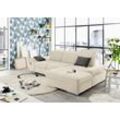 Ecksofa SET ONE BY MUSTERRING "SO4100 V", beige (creme), B:284cm H:80cm T:190cm, Sofas, mit verstellbaren Kopfteilen, wahlweise mit Funktionen, Cord-Bezug