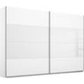 Schwebetürenschrank RAUCH "Quadra Bestseller Schlafzimmerschrank in vielen Breiten", weiß (weiß, weißglas), B:271cm H:230cm T:62cm, Schränke, Kleiderschrank Garderobenschrank Schrank mit Glaselementen