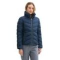 Steppjacke TOM TAILOR Gr. M (38), blau (nighttime blau) Damen, Jacken mit Stehkragen und Reißverschluss