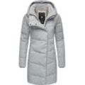 Wintermantel RAGWEAR "Pavla Coat" Gr. 4XL (48), grau (ash) Damen Mäntel stylischer Steppmantel in Woll-Optik