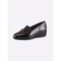 Slipper CLASSIC Gr. 36, schwarz, Damen, Nubukleder, Lackleder, Schuhe