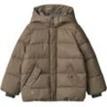 Steppjacke WHEAT "Puffer Jacket Gael" Gr. 104, braun (dry wood), Jungen, Web, Obermaterial: 100% Polyester, Jacken, wasserdicht, atmungsaktiv