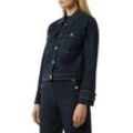 Jeansjacke COMMA Gr. 34, blau (blue) Damen Jacken kurz, mit Knopfleiste