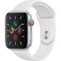 Apple Watch Series 5 (2019) GPS + Cellular 40 mm - Aluminium Silber - Sportarmband Weiß