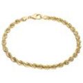 Armband LUIGI MERANO "Kordelkette, hohl, Gold 585", gold, Armbänder, Damen, 19cm, Gelbgold 585