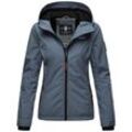 Outdoorjacke MARIKOO "Brombeere" Gr. XS, blau (dusty blau), Damen, Obermaterial: 100% Polyester, Innenmaterial: 100% Polyester, Jacken, sportliche Übergangsjacke mit Kapuze