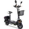 E-Motorroller ROLEKTRO "Rolektro E-Joy 45 Lithium" Elektromotorroller schwarz (schwarz, schwarz) Mofaroller bis zu 50 km Reichweite, mit USB-Anschluss