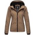 Outdoorjacke MARIKOO "Brombeere" Gr. L, grau (taupe), Damen, Obermaterial: 100% Polyester, Innenmaterial: 100% Polyester, Jacken, sportliche Übergangsjacke mit Kapuze