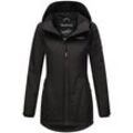 Outdoorjacke MARIKOO "Honigbeere" Gr. XS (34), schwarz, Damen, Obermaterial: 100% Polyester; Futter: 95% Viskose, 5% Elasthan; Wattierung: 100% Polyester; Ärmelfutter: 100% Polyester, Jacken, sportliche Übergangsjacke mit Kapuze