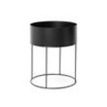 ferm LIVING Plant Box Round, schwarz, Ø 40 cm, Stahl