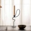 ferm LIVING Kerzenständer Valse Tall, schwarz, Eisen