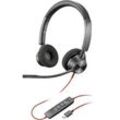 HP Poly Blackwire C3320-M Computer On Ear Headset kabelgebunden Stereo Schwarz Headset, Mikrofon-Stummschaltung, Lautstärkeregelung