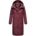 Winterjacke MARIKOO "Soranaa" Gr. M, rot (wine), Damen, Obermaterial: 100% Polyester; Futter: 100% Polyester; Wattierung: 100% Polyester; Ärmelfutter: 100% Polyester, Jacken, langer Winter Mantel mit Kapuze