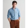 Regular Fit Indigo Chambray Hemd