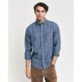 Regular Fit Indigo Chambray Hemd