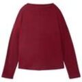 TOM TAILOR Damen Sweatshirt mit Struktur, rot, Uni, Gr. XXL