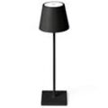 LED-Tischlampe Toc mit USB-Charger, IP54, schwarz