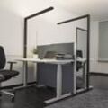 Arcchio LED-Büro-Stehlampe Jolinda, 2er-Set, schwarz, 4.000K